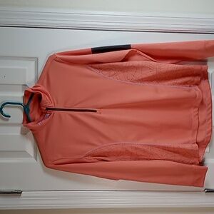 Ping Ranger 2.0 1/4 Zip Long Sleeve Pullover Top Coral Contrasting Panels Size M